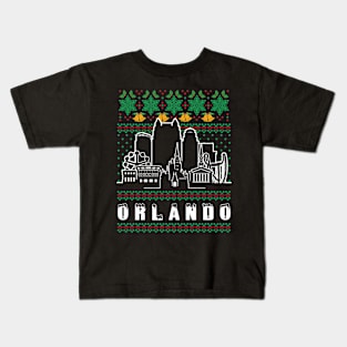 Orlando Florida Ugly Christmas Kids T-Shirt